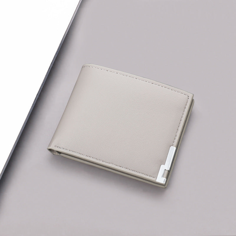 Men's Short Wallet Simple Ultra Thin Gray Can Hold Driver License Wallet Multi-Card Wallet Student Wallet - V.I.P Digital Presence