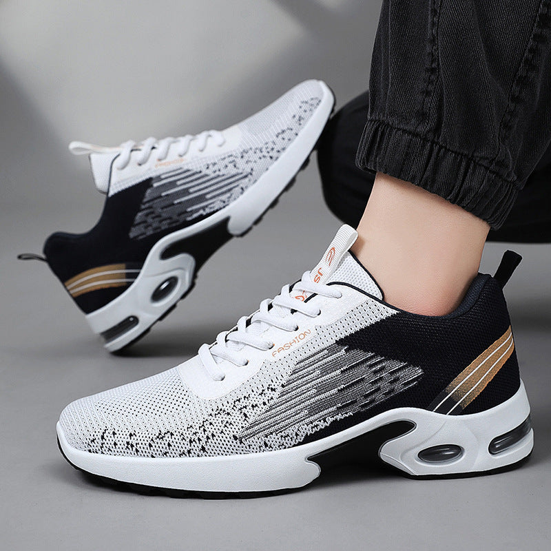 Men's Summer New Flyknit Air Cushion Shoes Cross border Men's Shoes Casual Shoes Sports Shoes Breathable Running Shoes - V.I.P Digital Presence