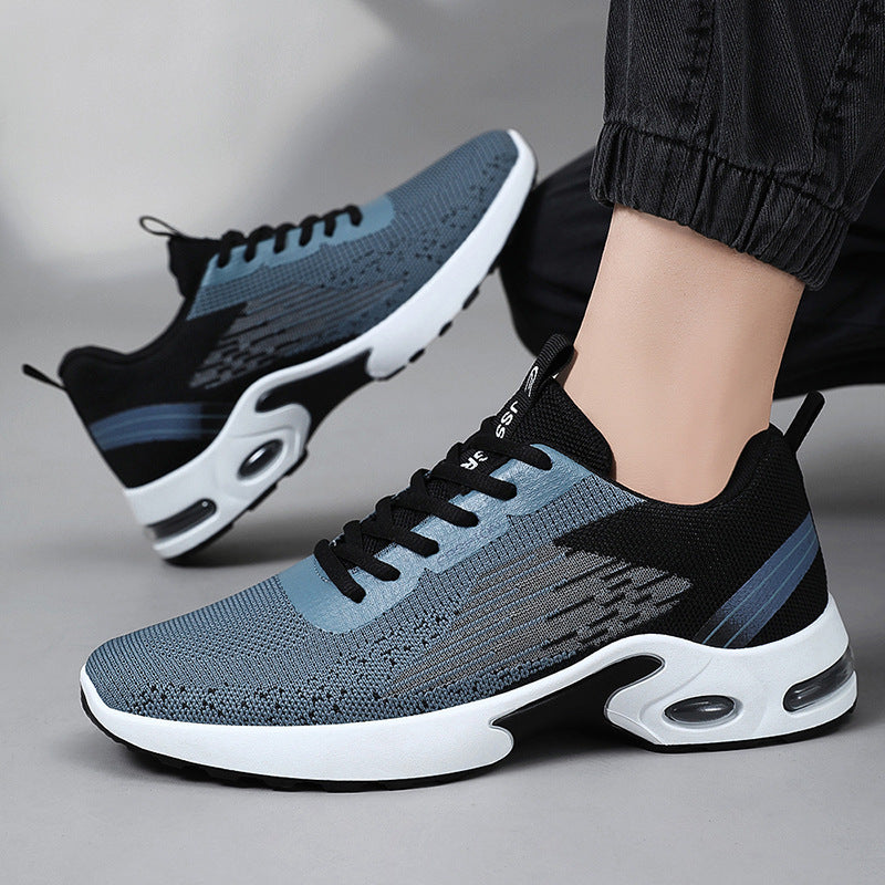 Men's Summer New Flyknit Air Cushion Shoes Cross border Men's Shoes Casual Shoes Sports Shoes Breathable Running Shoes - V.I.P Digital Presence