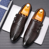 Men's three button buckle Mengke shoe cover, men's shoes, polished British style leather shoes, men's shoes - V.I.P Digital Presence