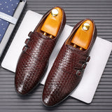 Men's three button buckle Mengke shoe cover, men's shoes, polished British style leather shoes, men's shoes - V.I.P Digital Presence