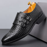 Men's three button buckle Mengke shoe cover, men's shoes, polished British style leather shoes, men's shoes - V.I.P Digital Presence