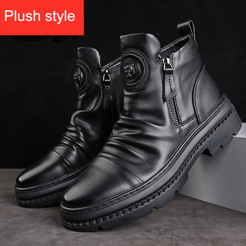 Men's versatile zipper shoes Korean version Martin boots men's casual shoes - V.I.P Digital Presence