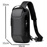 Men's Waterproof USB Oxford Crossbody Bag Anti-theft Shoulder Sling Bag Multifunction Short Travel Messenger Chest Pack For Male - V.I.P Digital Presence