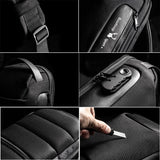 Men's Waterproof USB Oxford Crossbody Bag Anti-theft Shoulder Sling Bag Multifunction Short Travel Messenger Chest Pack For Male - V.I.P Digital Presence