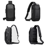Men's Waterproof USB Oxford Crossbody Bag Anti-theft Shoulder Sling Bag Multifunction Short Travel Messenger Chest Pack For Male - V.I.P Digital Presence