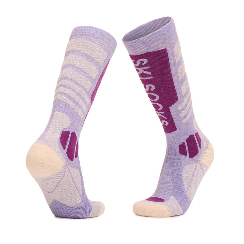 Merino wool skiing socks women's high tube hiking socks anti slip and warm outdoor sports socks - V.I.P Digital Presence