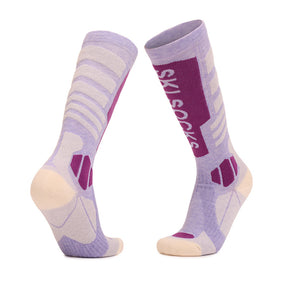 Merino wool skiing socks women's high tube hiking socks anti slip and warm outdoor sports socks - V.I.P Digital Presence