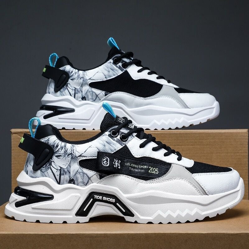 Mesh height increasing dad shoes, spring new styles for teenagers, internet celebrities, trendy men's shoes, running breathable - V.I.P Digital Presence