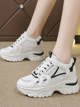 Mesh Lace Up Platform Sneakers - V.I.P Digital Presence