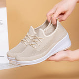 Mesh shoes women's inner height shoes breathable mesh surface slip resistant soft sole comfortable casual shoes - V.I.P Digital Presence