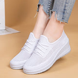 Mesh shoes women's inner height shoes breathable mesh surface slip resistant soft sole comfortable casual shoes - V.I.P Digital Presence