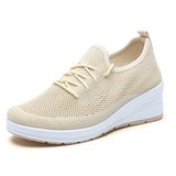 Mesh shoes women's inner height shoes breathable mesh surface slip resistant soft sole comfortable casual shoes - V.I.P Digital Presence