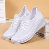 Mesh shoes women's inner height shoes breathable mesh surface slip resistant soft sole comfortable casual shoes - V.I.P Digital Presence