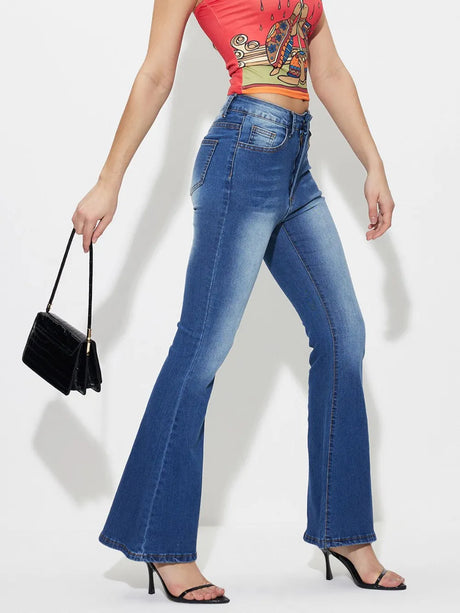 Mid-Rise Waist Bootcut Jeans - V.I.P Digital Presence