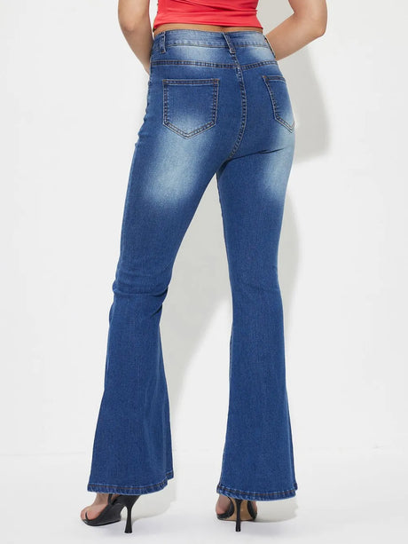 Mid-Rise Waist Bootcut Jeans - V.I.P Digital Presence