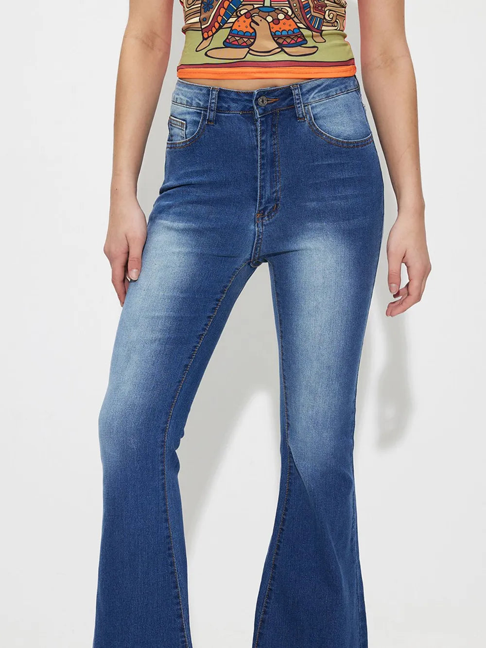 Mid-Rise Waist Bootcut Jeans - V.I.P Digital Presence