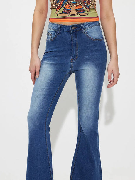Mid-Rise Waist Bootcut Jeans - V.I.P Digital Presence
