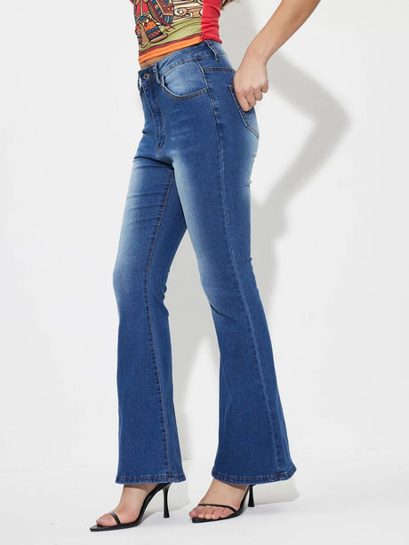 Mid-Rise Waist Bootcut Jeans - V.I.P Digital Presence