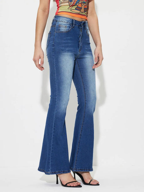 Mid-Rise Waist Bootcut Jeans - V.I.P Digital Presence