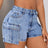 Mid-Rise Waist Denim Shorts with Pockets - V.I.P Digital Presence