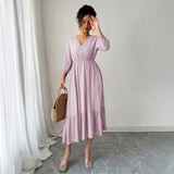 Minimalist and fashionable lace patchwork skirt dress - V.I.P Digital Presence