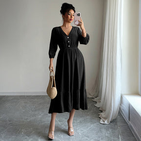 Minimalist and fashionable lace patchwork skirt dress - V.I.P Digital Presence