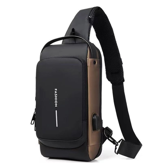 Motorcycle bag password anti-theft chest bag men's shoulder bag large capacity casual men's bag multifunctional crossbody bag - V.I.P Digital Presence