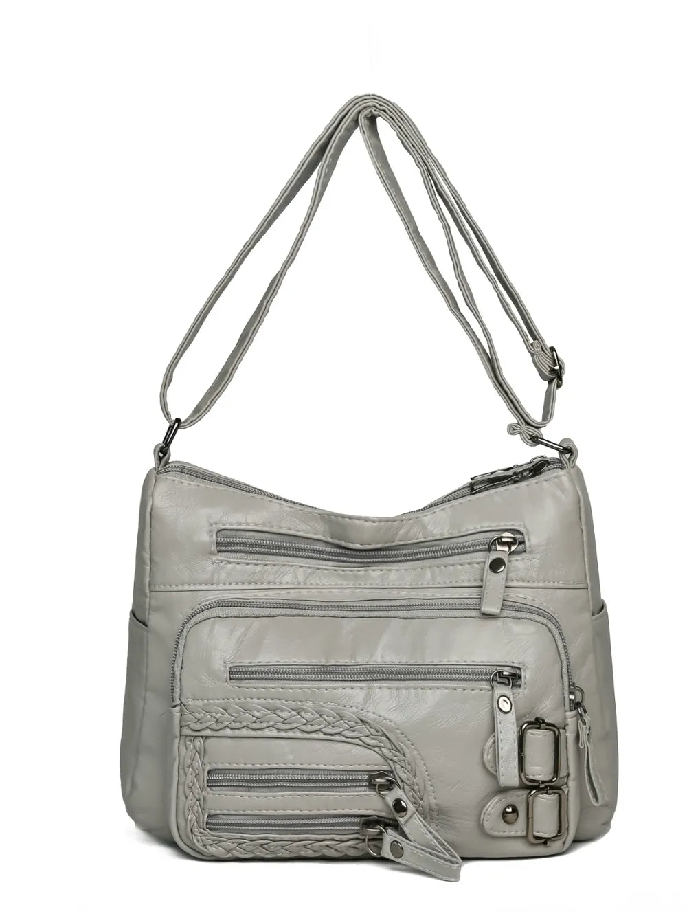 Multi Pockets PU Leather Shoulder Bag - V.I.P Digital Presence