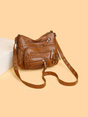 Multi Pockets PU Leather Shoulder Bag - V.I.P Digital Presence