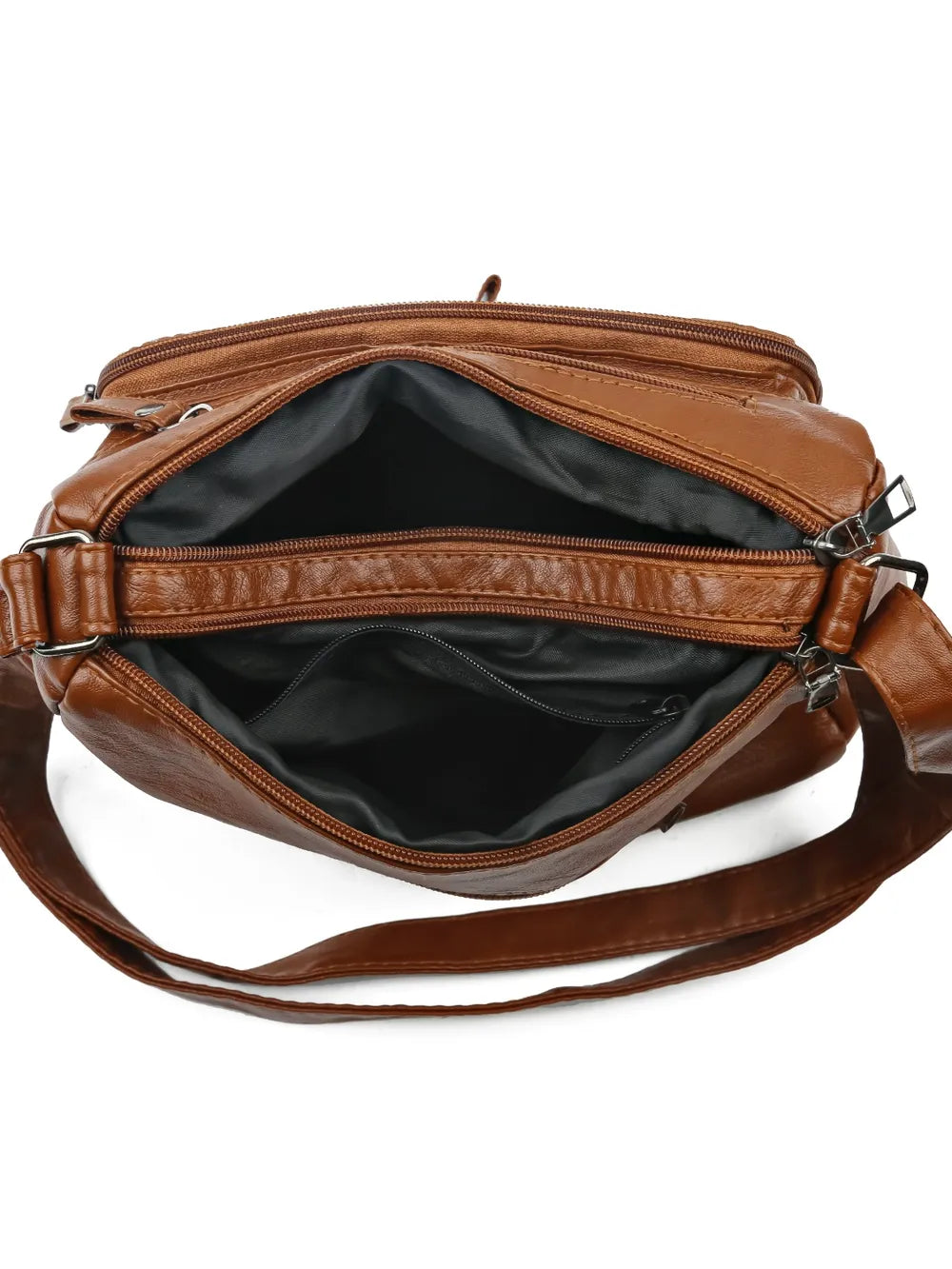 Multi Pockets PU Leather Shoulder Bag - V.I.P Digital Presence