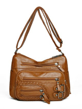 Multi Pockets PU Leather Shoulder Bag - V.I.P Digital Presence