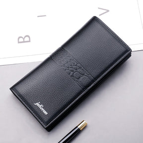 Multifunctional Wallet Men's Long Zipper Trend Fashion Personality Large Capacity Button Youth Hand Embossed Wallet - V.I.P Digital Presence