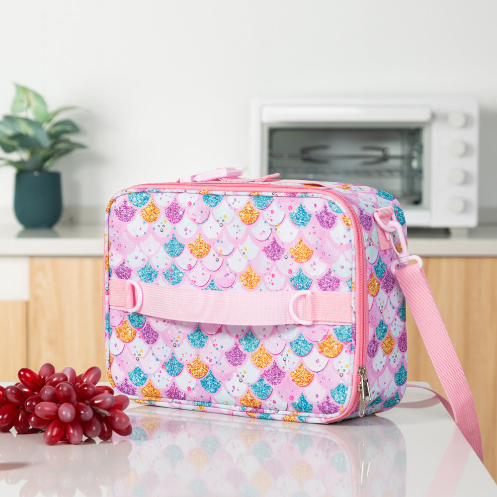 New American Crossbody Childrens Cartoon Lunch Bag Oxford Cloth Color Student Insulation Bag - V.I.P Digital Presence