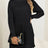 New autumn and winter thick sweater high neck simple slit dress - V.I.P Digital Presence