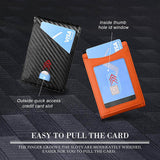 New Carbon Fiber Dollar Clip Contrast Color Pull Leather Wallet Wallet Men's Banknote Clip Wallet - V.I.P Digital Presence
