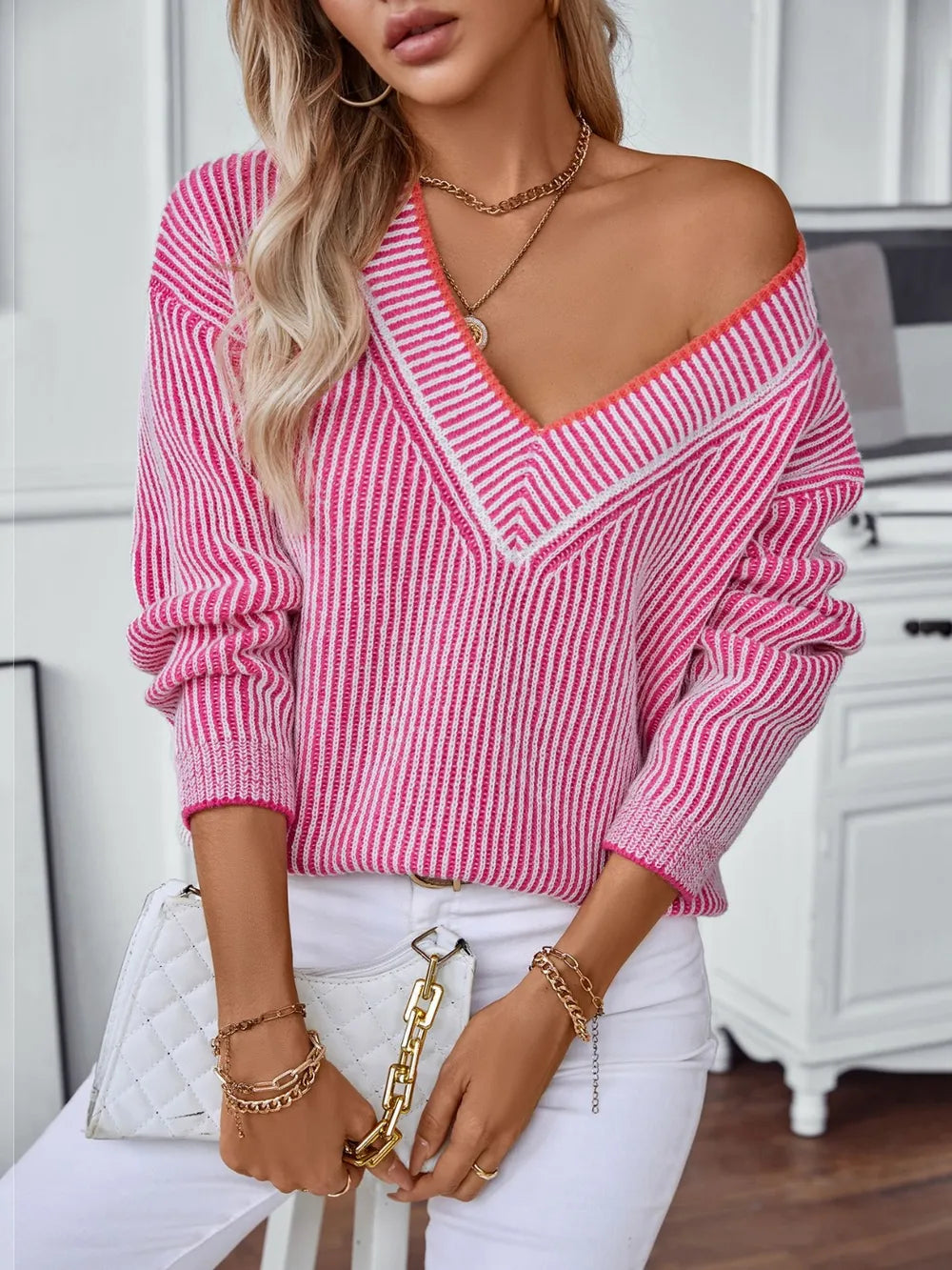 New casual pullover loose knit sweater - V.I.P Digital Presence