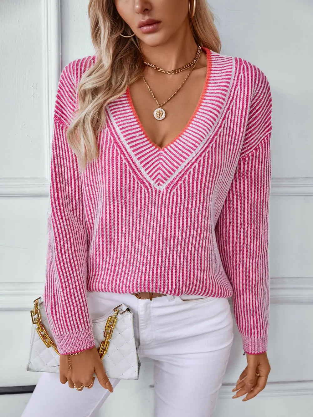 New casual pullover loose knit sweater - V.I.P Digital Presence
