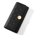 NEW Designer Rivet Button Trifold Long Wallet Women Big Capacity Female Wallets Thread Female Ladies Purse Phone Pocket Clutches - V.I.P Digital Presence