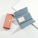 NEW Designer Rivet Button Trifold Long Wallet Women Big Capacity Female Wallets Thread Female Ladies Purse Phone Pocket Clutches - V.I.P Digital Presence