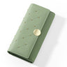 NEW Designer Rivet Button Trifold Long Wallet Women Big Capacity Female Wallets Thread Female Ladies Purse Phone Pocket Clutches - V.I.P Digital Presence