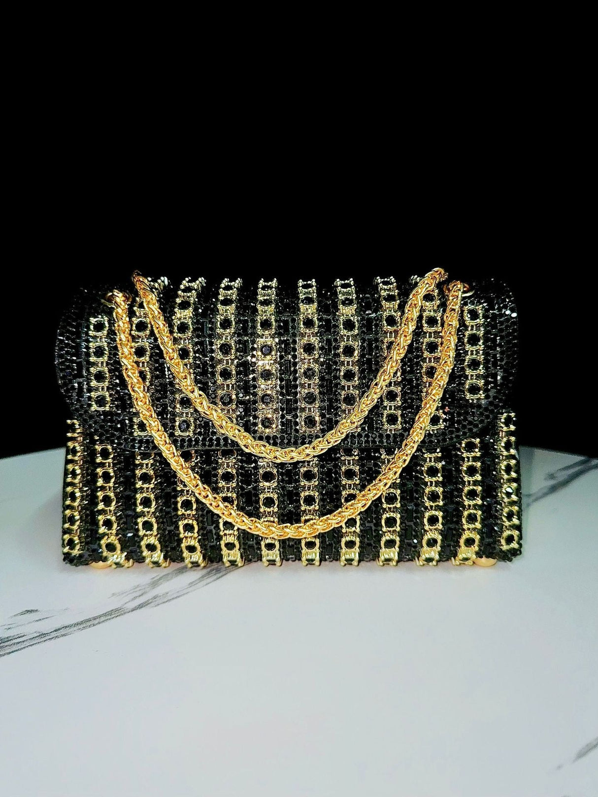 New Evening Dress, socialite, rhinestone handbag, diamond studded chain cheongsam bag, crossbody, banquet bag, women's handbag - V.I.P Digital Presence