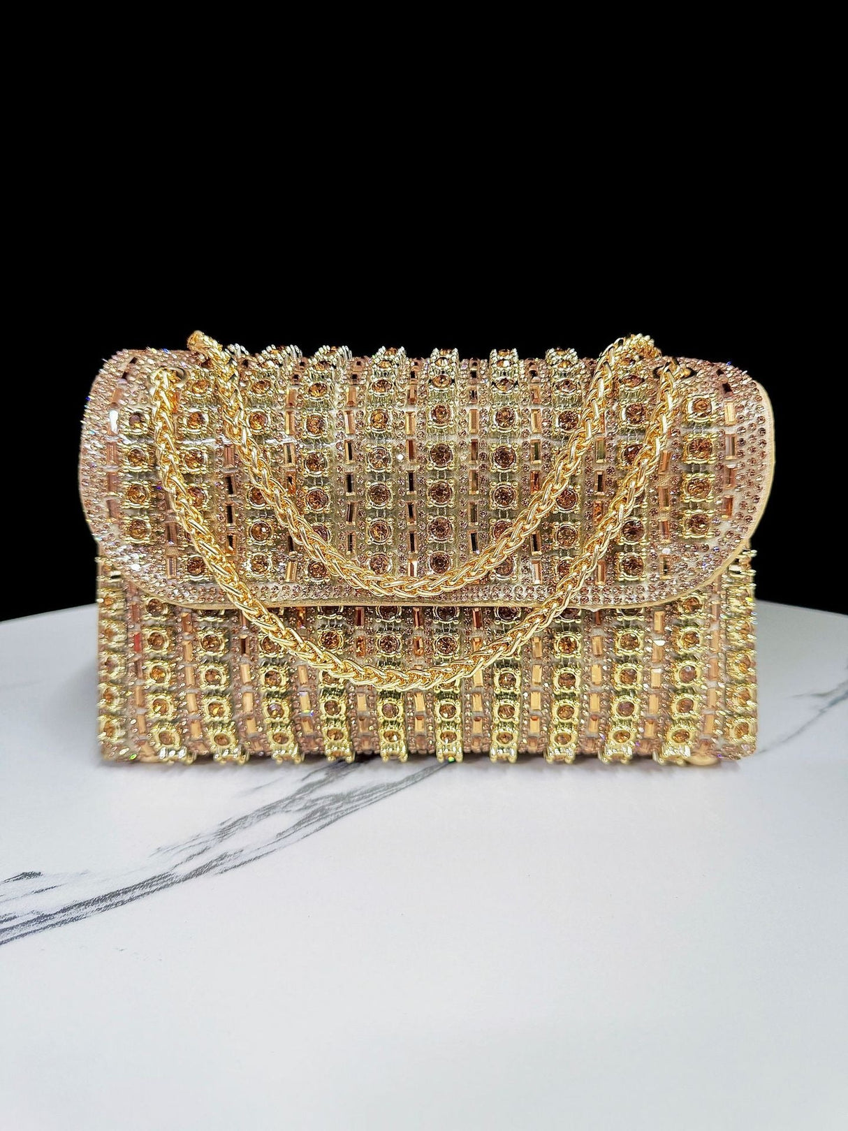 New Evening Dress, socialite, rhinestone handbag, diamond studded chain cheongsam bag, crossbody, banquet bag, women's handbag - V.I.P Digital Presence