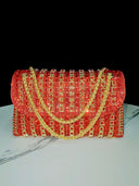 New Evening Dress, socialite, rhinestone handbag, diamond studded chain cheongsam bag, crossbody, banquet bag, women's handbag - V.I.P Digital Presence