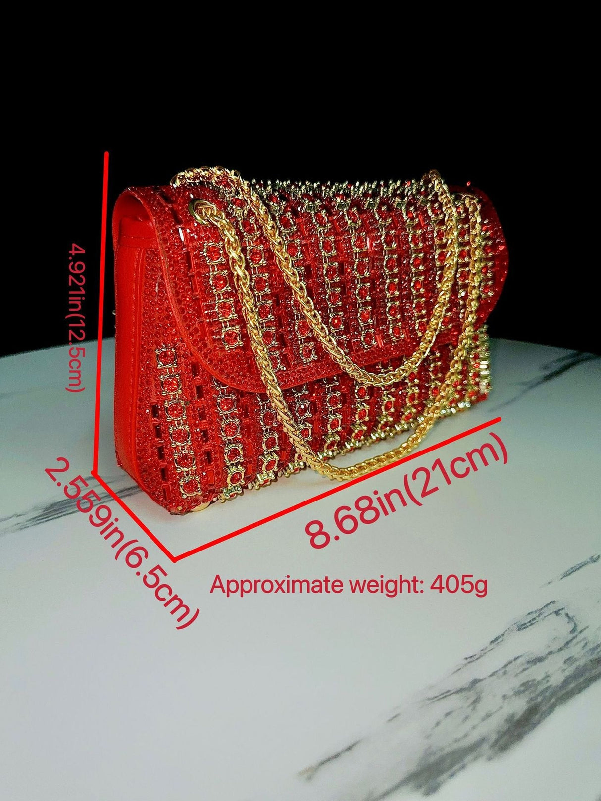 New Evening Dress, socialite, rhinestone handbag, diamond studded chain cheongsam bag, crossbody, banquet bag, women's handbag - V.I.P Digital Presence