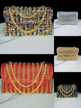New Evening Dress, socialite, rhinestone handbag, diamond studded chain cheongsam bag, crossbody, banquet bag, women's handbag - V.I.P Digital Presence