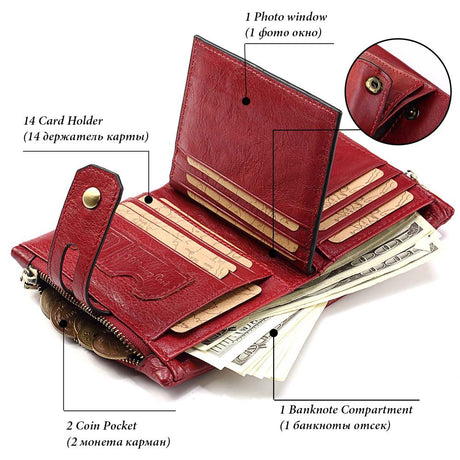 New Ladies Wallet Short Fashion Clutch Double Zipper Buckle Coin Bag Multifunctional Card Holder - V.I.P Digital Presence