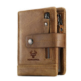 New Leather Wallet Crazy Horse Leather Zipper Buckle Wallet Leather Multifunctional Clutch - V.I.P Digital Presence