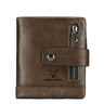 New Leather Wallet Crazy Horse Leather Zipper Buckle Wallet Leather Multifunctional Clutch - V.I.P Digital Presence