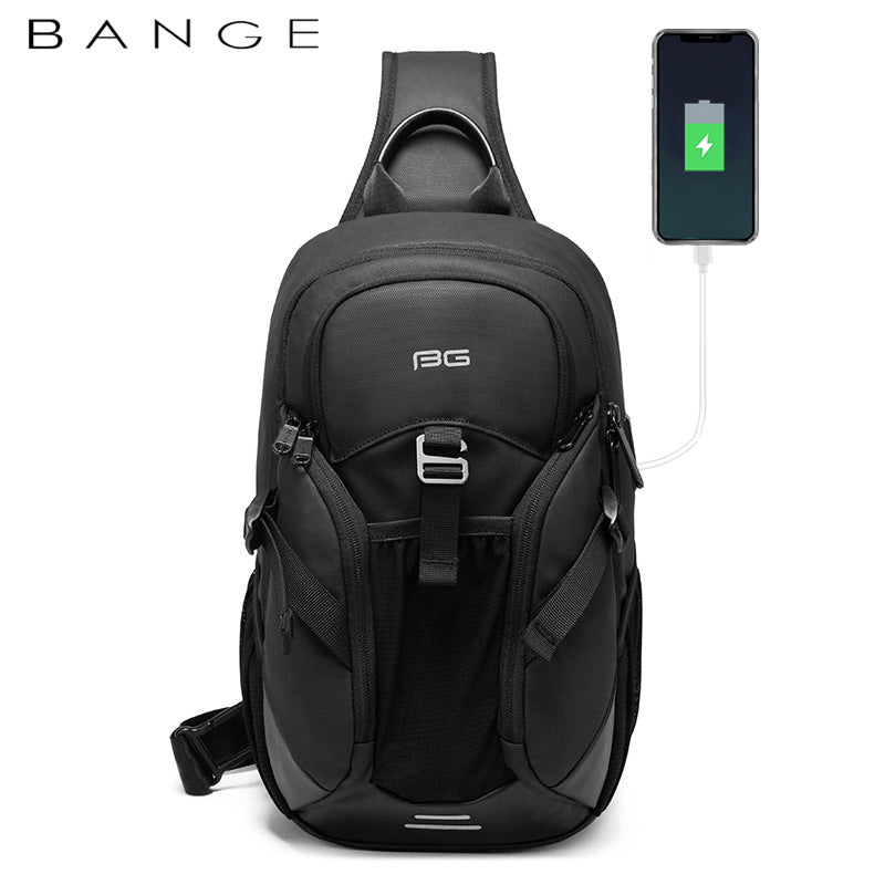 New Men's Summer Chest Bag Fashion Trend Atmospheric Business Messenger Bag All-Match USB Shoulder Bag - V.I.P Digital Presence